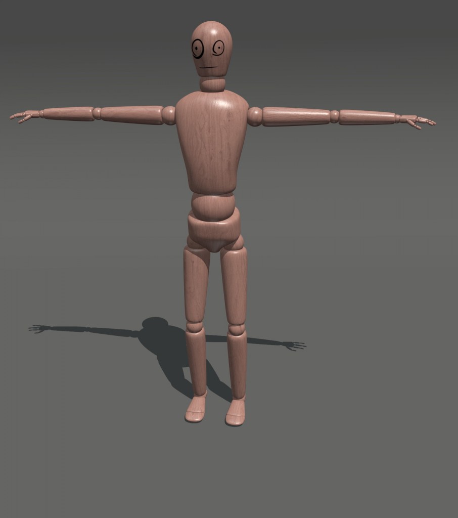 Wooden Character - rigged and textured preview image 4